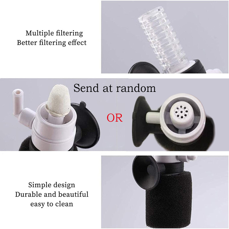 Αξεσουάρ Πνευματικού Φίλτρου Ενυδρείου Mini Internal Purifier Fish Tank Multi Layer Filter Media for Increase Oxygen Air Pump