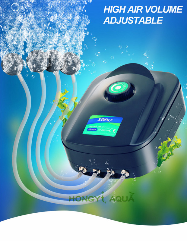 SOBO Δεξαμενή ψαριών Αντλία οξυγόνου Ιχθυοκαλλιέργεια Αντλία αερισμού Αντλία αέρα Ενυδρείο Αεροσυμπιεστής SB-248A/348A/648/748/848/948/988 220-240V