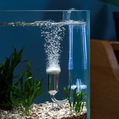 Glass Oxygen Refiner Aquarium Air Stone Fish Tank Nano Bubble Stone με βαλβίδα ελέγχου Super-High Disolved Oxygen Diffuser