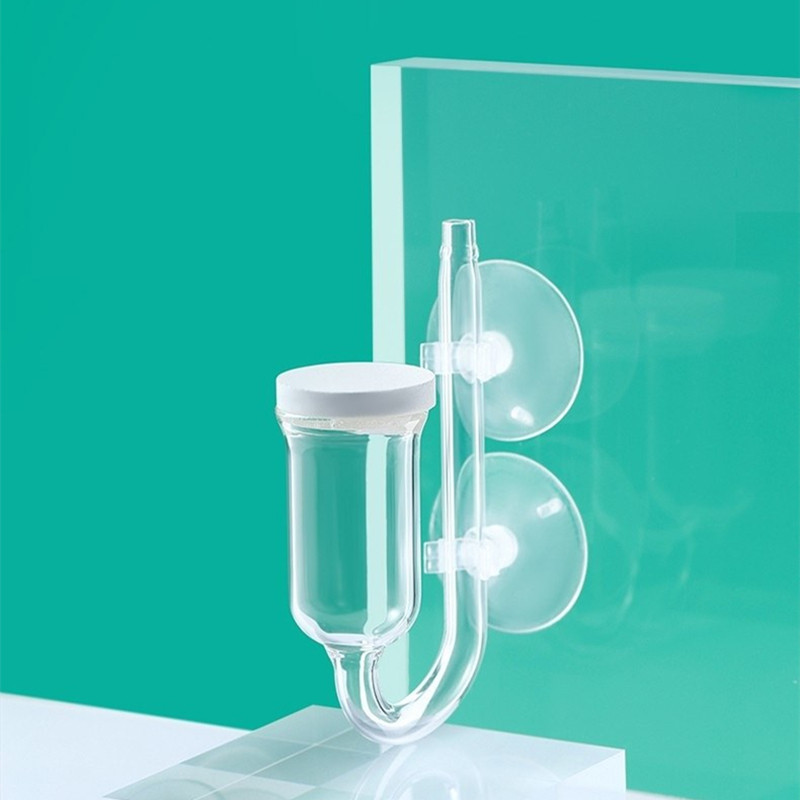 Glass Oxygen Refiner Aquarium Air Stone Fish Tank Nano Bubble Stone με βαλβίδα ελέγχου Super-High Disolved Oxygen Diffuser