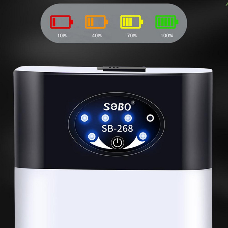 Akvariumo oro siurblys, įkraunamas ir nešiojamas žuvų rezervuaro oro siurblys su 2 oro išleidimo angomis / akmenimis / vamzdeliais, skirtas žuvims laikyti, žvejyba lauke