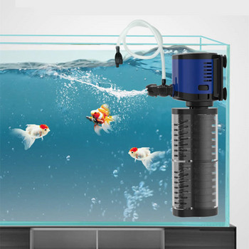Филтър 3 в 1 за филтър за аквариумни аквариуми Мини филтър за аквариумни аквариуми Кислороден потопяем пречиствател на вода