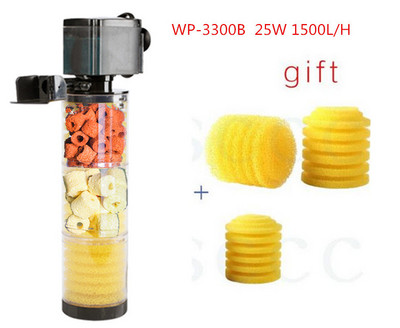 Filtru 3 în 1 pentru filtru de acvariu pentru acvariu Mini filtru pentru acvariu, purificator de apă submersibil de oxigen pentru acvariu