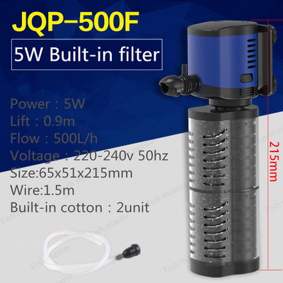 Filtru 3 în 1 pentru filtru de acvariu pentru acvariu Mini filtru pentru acvariu, purificator de apă submersibil de oxigen pentru acvariu