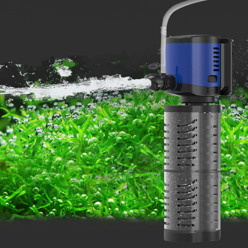 Filtru 3 în 1 pentru filtru de acvariu pentru acvariu Mini filtru pentru acvariu, purificator de apă submersibil de oxigen pentru acvariu