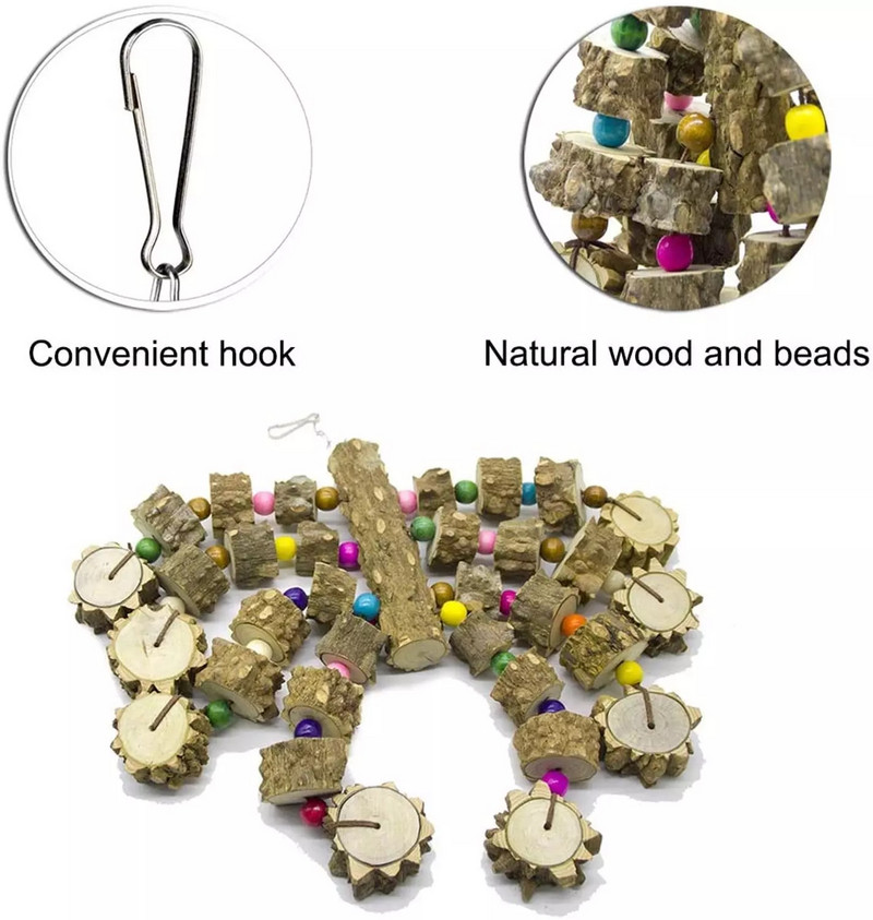 Linnumänguasjad Naturaalsest puidust suur papagoi mänguasi linnumänguasjad, mis sobivad kõige paremini Aafrika hallidele aaradele, kakaduudele, papagoilindudele ja muule