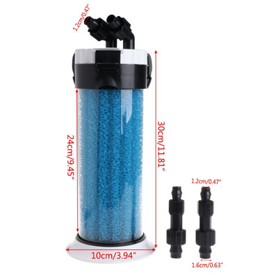 Bačva s predfilterom Bez struje Filter za veliki spremnik za ribe Predfilter za akvarij Vanjska cijev s spužvom za spremnik za ribe QZ-30 Uređaj za kutiju za kornjače