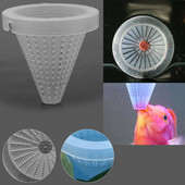 20 τμχ Fish Feeder Red Worm Food Feeding Aquarium Cone Funnel Fish Food Feed Tool Τροφοδότης ενυδρείου