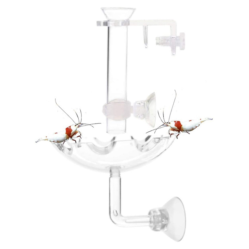 Akvaariumi krevettide söötmisnõu ja toru akrüülkrevettide kalatoidu söötmiskauss akvaariumi kalapaagi jaoks