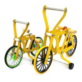 Παιχνίδια εκπαίδευσης Bird Intelligence Yellow Bicycle Toy Parrot Εκπαιδευτικό επιτραπέζιο trick Prop Toys for Parakeet Cockatoo