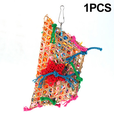 1-2 bucăți din plastic, lemn, papagal, jucărie, pasăre, mestecat, agățat, ornamente, leagăn amuzant, funie, cușcă agățată, leagăn, urcare, jucărie de antrenament