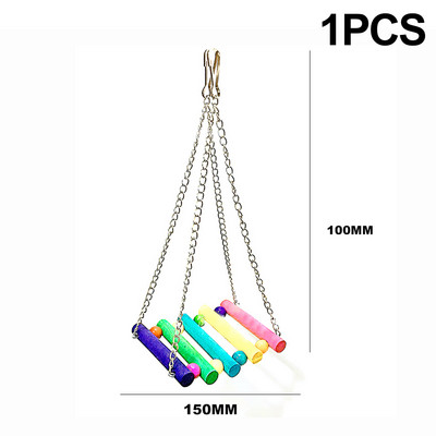 1-2 bucăți din plastic, lemn, papagal, jucărie, pasăre, mestecat, agățat, ornamente, leagăn amuzant, funie, cușcă agățată, leagăn, urcare, jucărie de antrenament