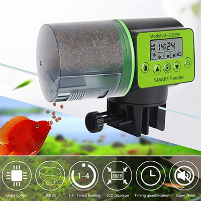 Интелигентна автоматична хранилка за риба с LCD цифров аквариум, таймер, хранилка, хранилка за храна, дозатор, инструмент, аксесоари за хранилка за риба