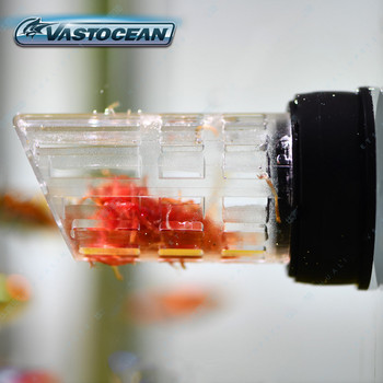 VASTOCEAN Магнитна хранилка за риба Чаша със замразени сушени червени червеи Автоматично хранене Семена от артемия