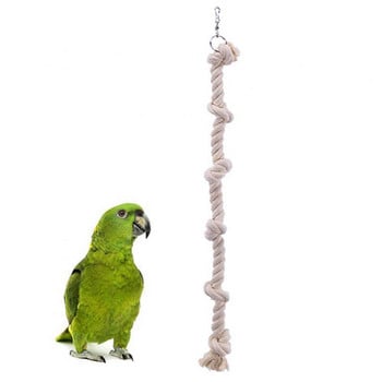 2021 Pet Bird Parrot Cotton Rope Knot Climbing Hanging Cage Decor Swing Chew Toy birds accessoires vogel speelgoed Parrot toys