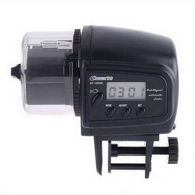 Rezervor de pește automat pentru iaz Hrănire automată pentru acvariu Cronometru cu acvariu LCD Hrănitor automat inteligent pentru pești