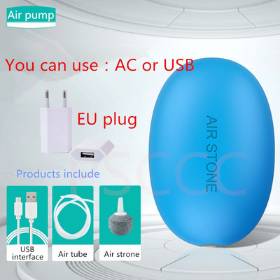 Tiha, tiha mini nano zračna pumpa sa zračnom cijevi i zračnim kamenom za spremnik vodenih biljaka za akvarijske ribe