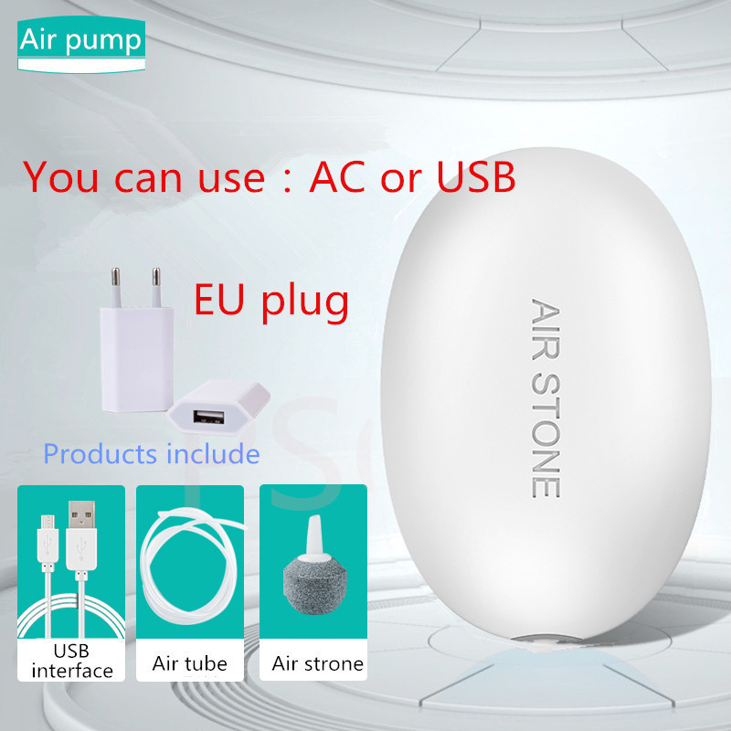 Tiha, tiha mini nano zračna pumpa sa zračnom cijevi i zračnim kamenom za spremnik vodenih biljaka za akvarijske ribe