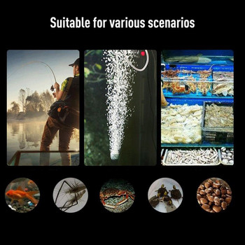 Aquarium Fish Tank USB кислородна въздушна помпа Mute Енергоспестяващи консумативи Преносим мини аквариум Аксесоари за аквариум