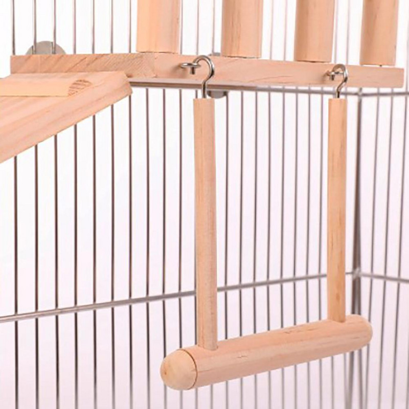 3 buc/set Jucărie din lemn pentru păsări Scară de cățărat Leagăn Tremplin Jucărie din trei piese pentru păsări Hamster Chinchilla