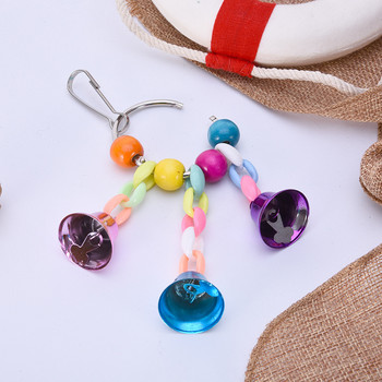 1PCS Parrot Toys Pet Bird Toy Дневник Цветна трева Плетена ратанова топка Камбанка Гризащи струни Висящи звънчета за домашни любимци Коледен декор Игра играчки