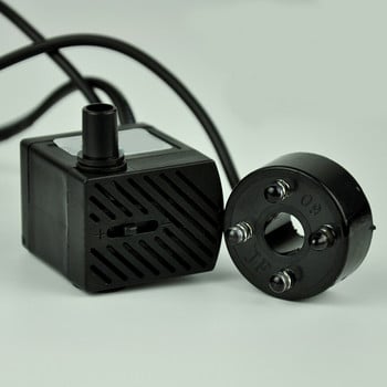 LBER 3W потопяеми водни помпи с 4-LED светлинна помпа Аквариум Фонтан Fish Pond Tank EU Plug