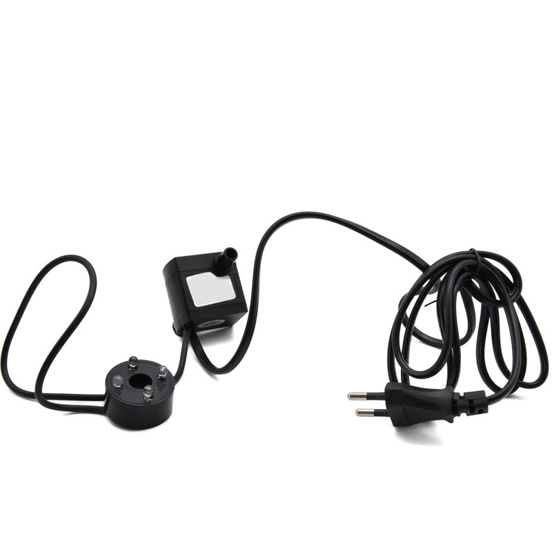 LBER 3W sukelveepumbad 4-LED-valguspumbaga akvaariumi purskkaevu kalatiigi paagi EU pistikuga