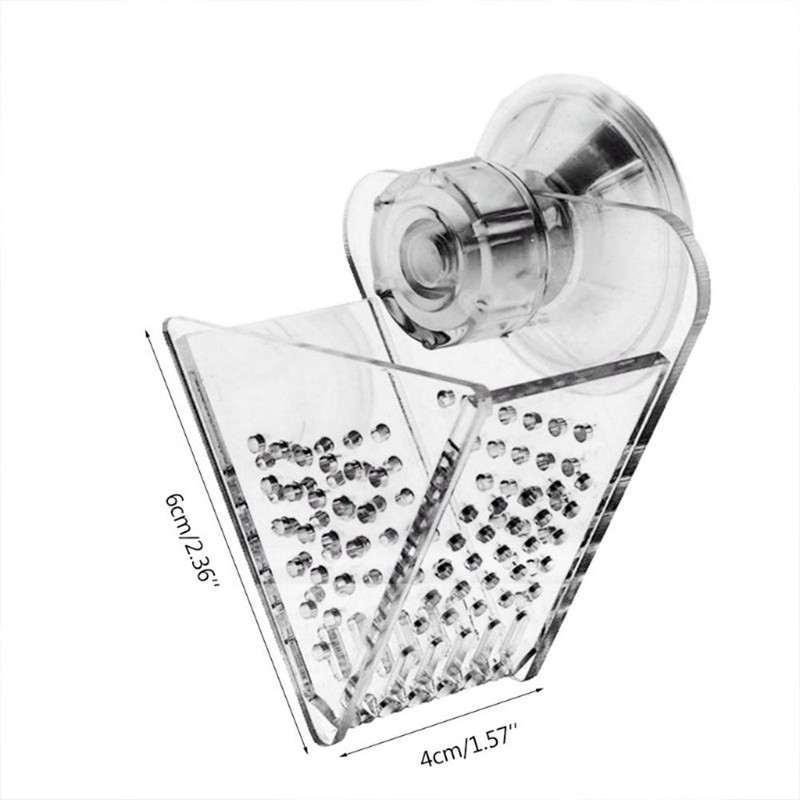 Accesorii pentru acvariu Cană de hrănire din acril cu ventuză Hrănitor de vierme roșu în formă de V Container pentru hrană pentru pești de acvariu