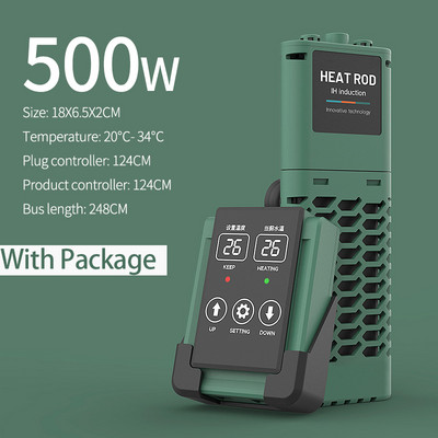 Kalakasvatuspump akvaariumi sukelkütteseade kalapaagi LCD-ekraan, reguleeritav veesoojendusvarda konstantne automaatne temperatuur