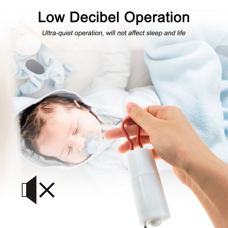 Pompă de aer pentru acvariu USB pentru rezervor de pește/creveți Mini compresor de aer ultra-silențios cu aerator de piatră de oxigen Accesorii pentru acvariu