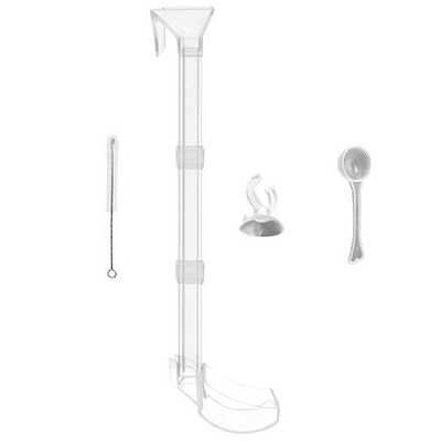 Akvaariumi kalasööturi toru Akrüülist läbipaistev kokkupandud kalakrevetipaagi söötmistoru koos imemiskorgiga veeloomadele