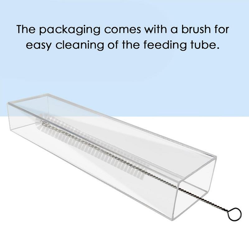 Akvaariumi kalasööturi toru Akrüülist läbipaistev kokkupandud kalakrevetipaagi söötmistoru koos imemiskorgiga veeloomadele