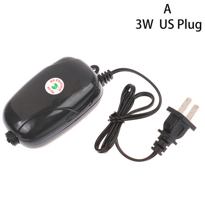 Pompă de aer pentru acvariu, rezervor de pește, mini compresor, o singură ieșire dublă cu supapă de reținere, tub accesorii acvatice 220/240V 3W 5W 50Hz