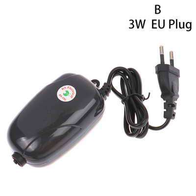 Pompă de aer pentru acvariu, rezervor de pește, mini compresor, o singură ieșire dublă cu supapă de reținere, tub accesorii acvatice 220/240V 3W 5W 50Hz