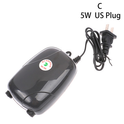 Pompă de aer pentru acvariu, rezervor de pește, mini compresor, o singură ieșire dublă cu supapă de reținere, tub accesorii acvatice 220/240V 3W 5W 50Hz