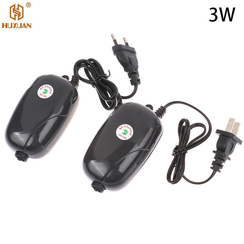 Pompă de aer pentru acvariu, rezervor de pește, mini compresor, o singură ieșire dublă cu supapă de reținere, tub accesorii acvatice 220/240V 3W 5W 50Hz