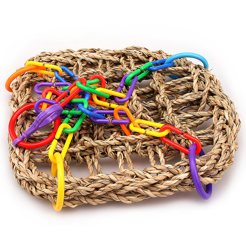 Linnukiik närimismänguasjad Papagoi võrkkiik Kellukella mänguasjad Papagoi puur Mänguasi Väikeste papagoide rippuvate puidust helmestega linnuahven