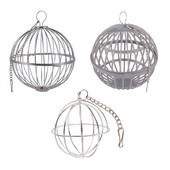 Jucărie pentru păsări pentru animale de companie Minge rotundă din oțel inoxidabil/plastic Distribuie de hrană pentru mișcare.