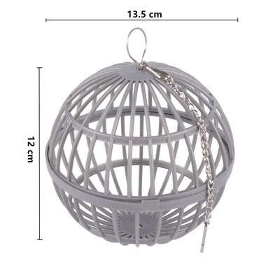 Jucărie pentru păsări pentru animale de companie Minge rotundă din oțel inoxidabil/plastic Distribuie de hrană pentru mișcare.