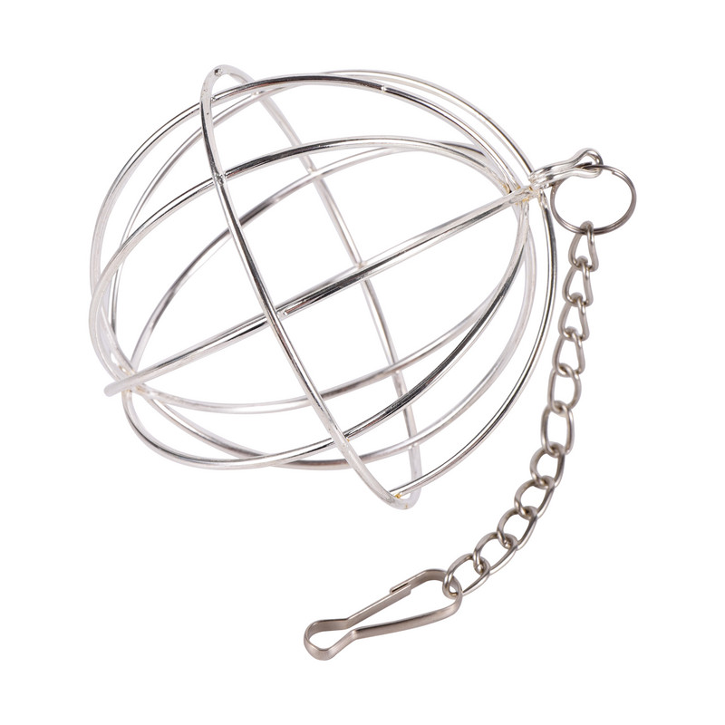 Jucărie pentru păsări pentru animale de companie Minge rotundă din oțel inoxidabil/plastic Distribuie de hrană pentru mișcare.