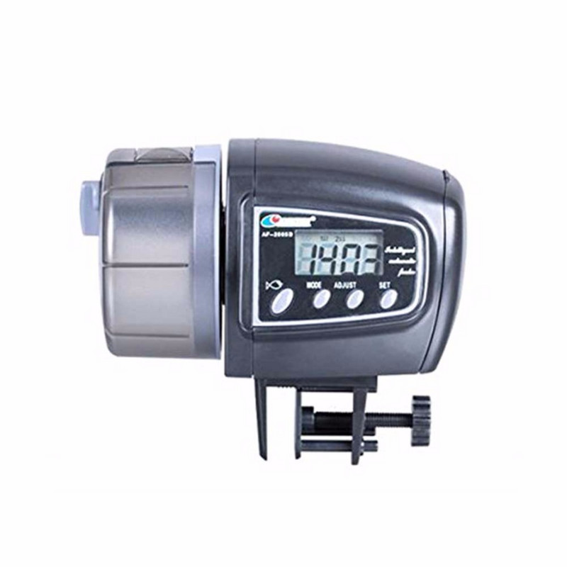 NICREW 100ml Hrănitor automat pentru pești pentru acvariu pentru acvariu cu afișaj digital electronic, fântână cu sincronizare automată, pentru iaz, hrănitor pentru pești