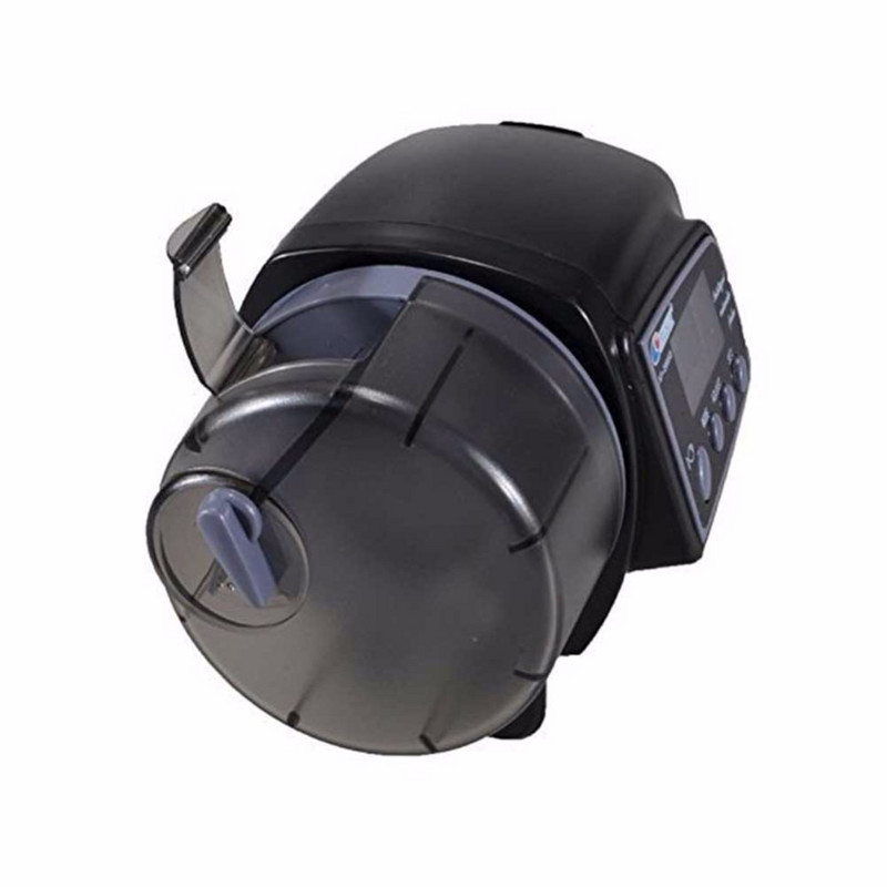 NICREW 100ml Hrănitor automat pentru pești pentru acvariu pentru acvariu cu afișaj digital electronic, fântână cu sincronizare automată, pentru iaz, hrănitor pentru pești