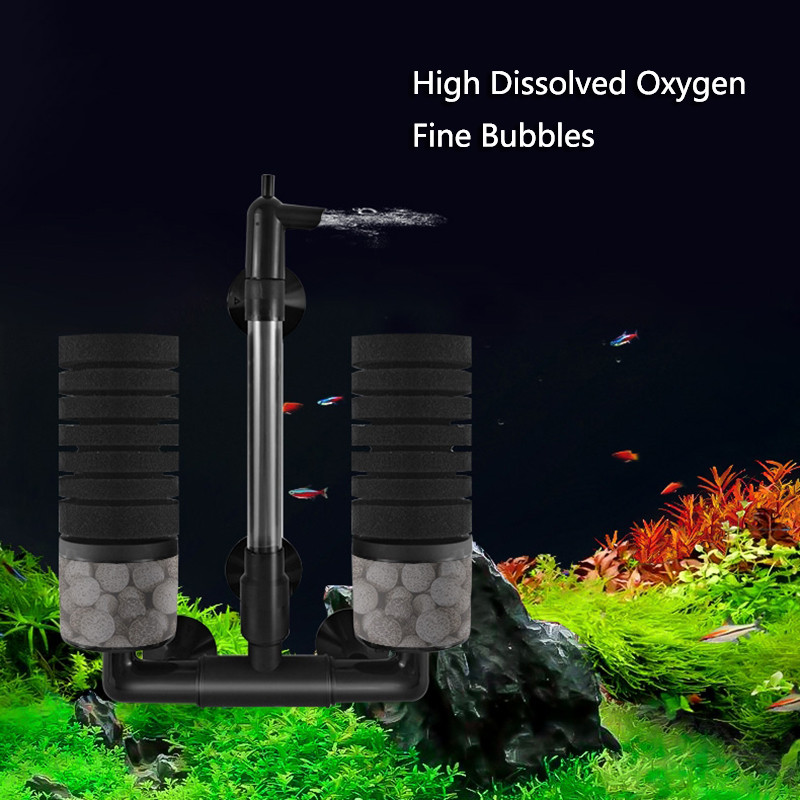 Crni filtar za akvarij za akvarijske ribice Zračna pumpa Skimer Biokemijski spužvasti filtar Biofilteri za akvarij Filtro Aquario