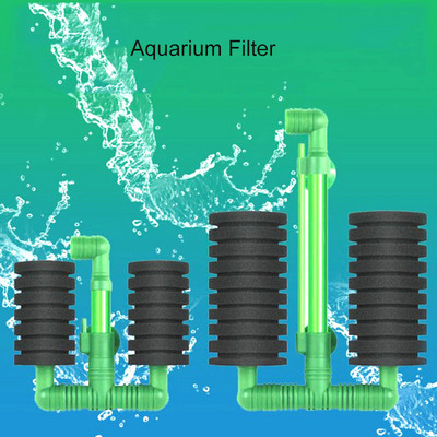 Akvārija Bio-sūkļa filtrs Zivju tvertnes gaisa sūknis Skimmers Bioķīmiskie sūkļi Filtrs Jauni Zaļie Bio Sponge Akvārija filtrēšanas filtri
