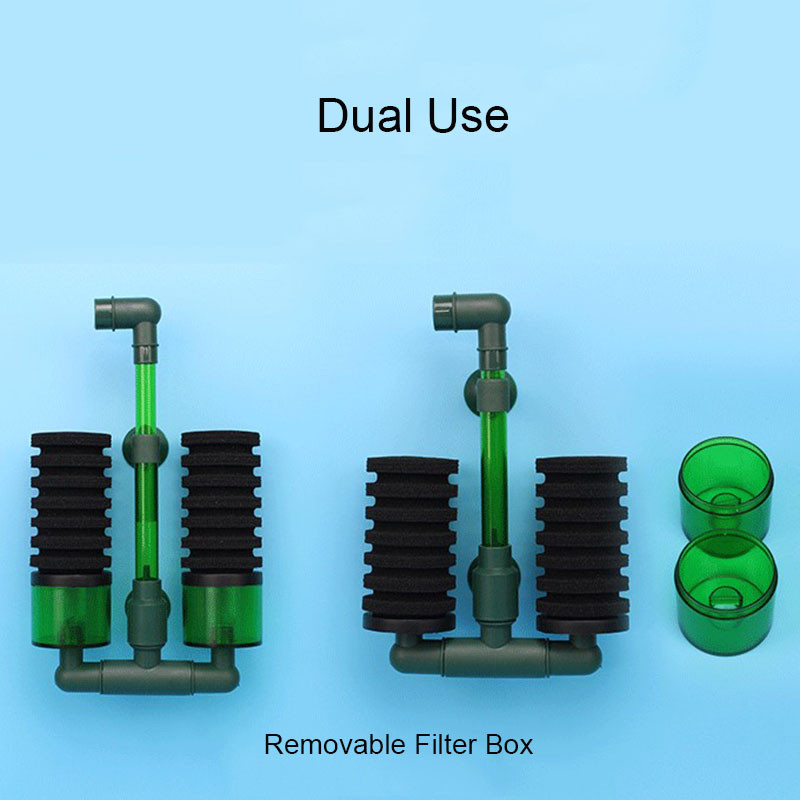 Kahe kasutusega akvaariumi kalapaagi filtrikäsn Biokeemiline puuvillane akvaariumi filtritarvikud koos eemaldatava filtrikarbiga