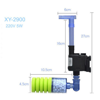 Sūkļa filtrs akvārija zivju tvertnes filtrs zivju tvertnes filtrs mini akvārija filtra sūknis sūklis akvārijs ar zemūdens sūkni