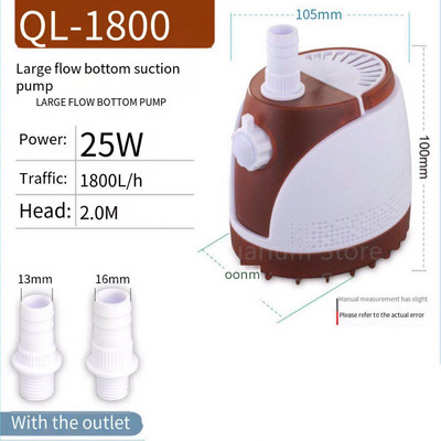 15W/25W/45W/60W/85W 1200-4200L/H Pompă de apă submersibilă 220-240V Acvariu Pești Bazin Bazin rezervor Marin Control temperaturii Curățare