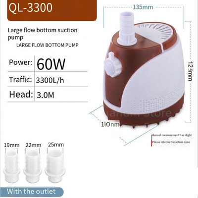 15W/25W/45W/60W/85W 1200-4200L/H Pompă de apă submersibilă 220-240V Acvariu Pești Bazin Bazin rezervor Marin Control temperaturii Curățare