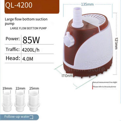 15W/25W/45W/60W/85W 1200-4200L/H Pompă de apă submersibilă 220-240V Acvariu Pești Bazin Bazin rezervor Marin Control temperaturii Curățare