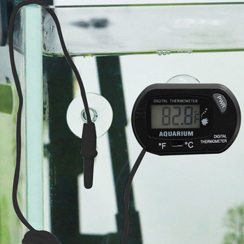 Ψηφιακό θερμόμετρο ενυδρείου LCD Αδιάβροχος αισθητήρας δεξαμενής ψαριών με εργαλείο μέτρησης αισθητήρα θερμοκρασίας αισθητήρα με βεντούζα